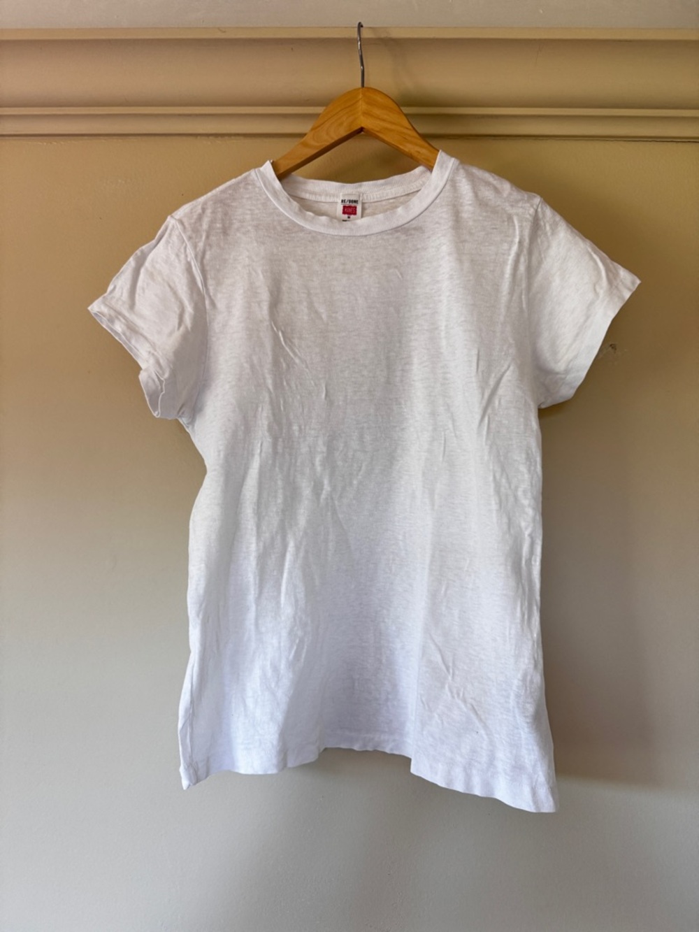 RE/DONE x Hanes 1960s Slim Tee Optic White Size M